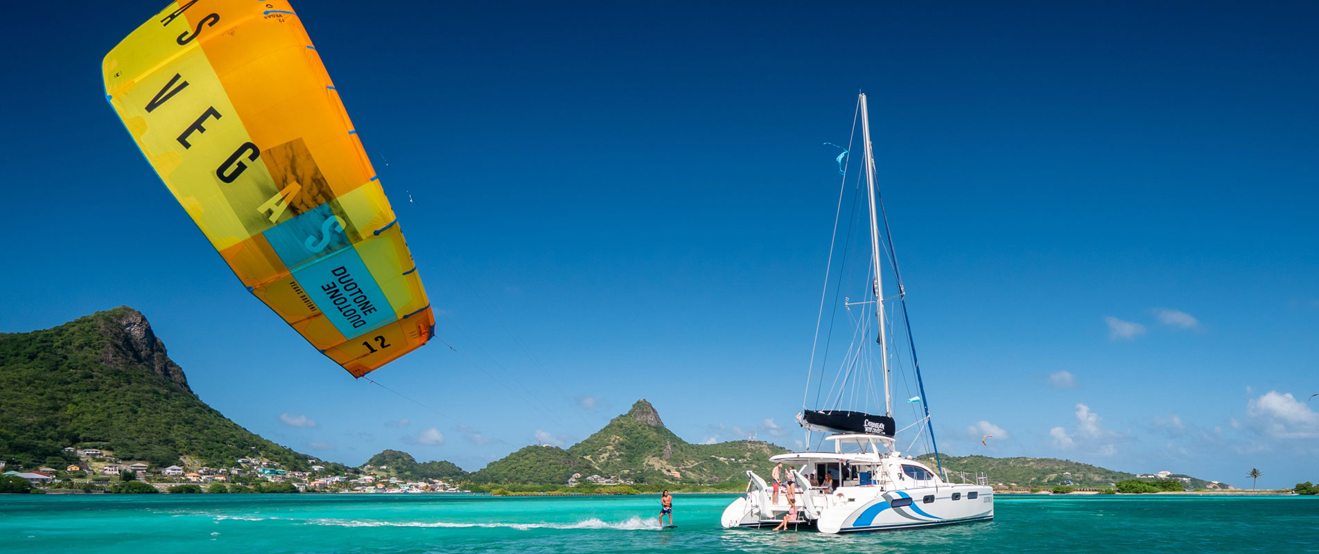 Kite Boarding Shop -Kite Boarding Shop Duotone Catamaran Vegas kite in The Grenadines