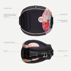 Mystic Dazzled Womens Kiteboarding Waist Harness - Dark Grey - 20% Off -Kite Boarding Shop mystic 2022 dazzled dark grey size 4